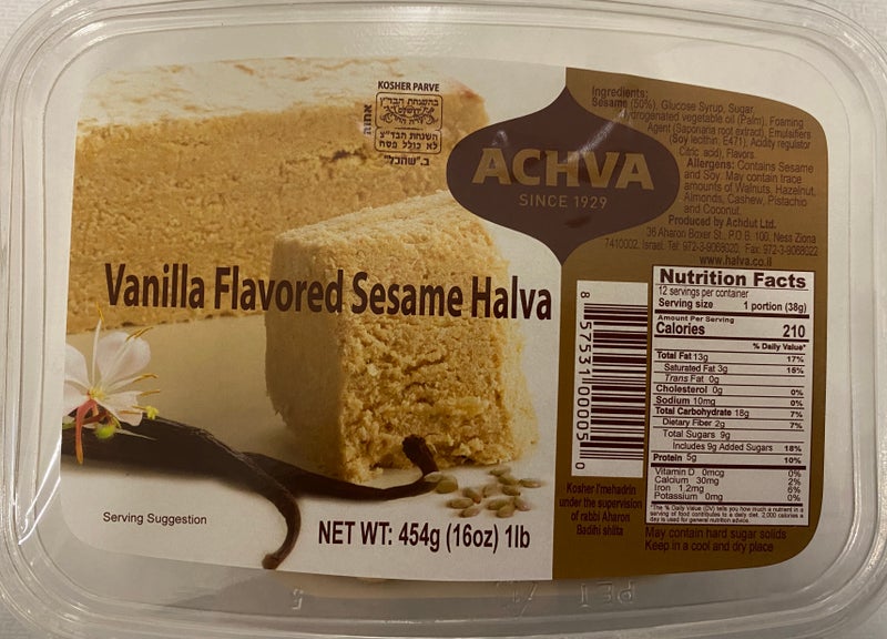 Vanilla flavored sesame halva , 454g